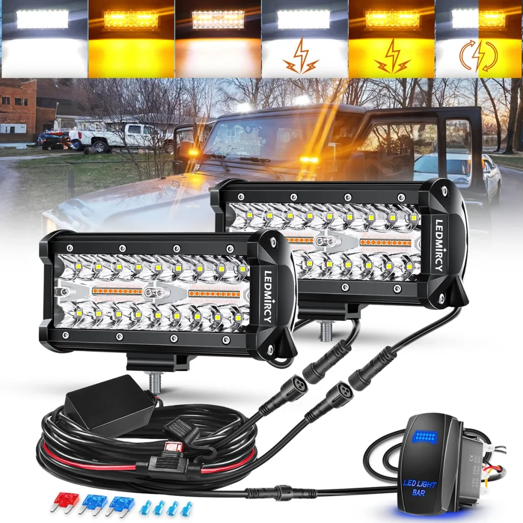 30" 700W LED Work Light Bar, Spot Flood Combo, IP68 Waterproof – With Wiring Harness For Trucks & UTVs