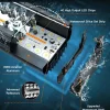 Exploded view of LED light bar internal structure, featuring 40 high-output LED chips, 6063 aviation aluminum housing, waterproof silica gel strip, and advanced reflectors