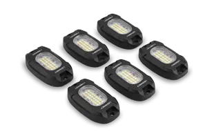 Collection of LEDMIRCY LED rock lights for off-road vehicles.