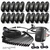 Complete LEDMIRCY 20 piece pure white rock lights kit, displaying all LED pods, main wiring harness, and control switch.